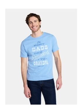 Celebrate It Light Blue Graphic Tee - "The Best Dads"